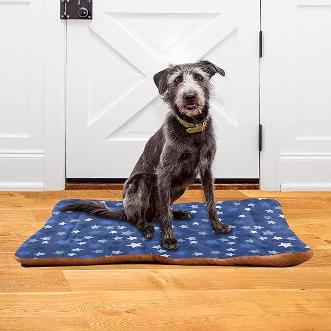 Stars Pet Bed Pad Soft Dog Bed Mat with Anti-Slip Bottom