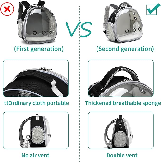 Portable Travel pet Backpack Carrier Hamster Bag Guinea