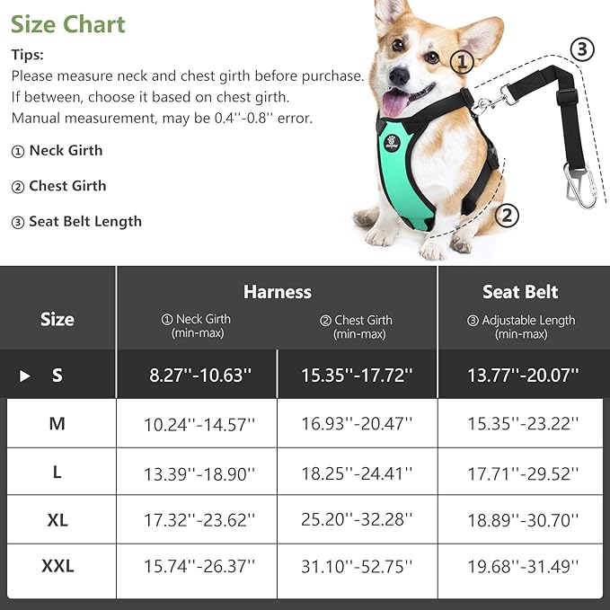 Dog Vehicle Safety Vest Harness
