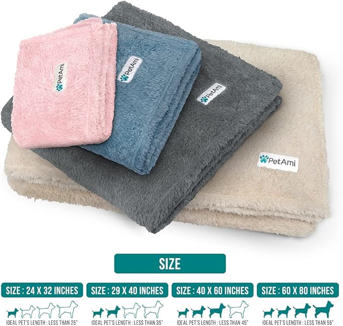 PetAmi Dog Blanket for Small Medium Dogs Pink 29x40