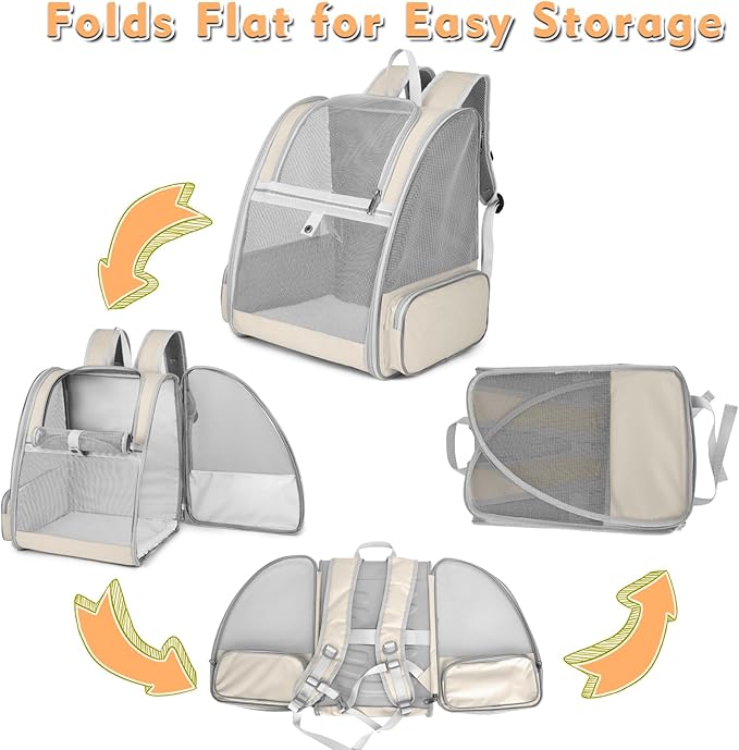 Cat Backpack Carrier 15lbs, Ventilated