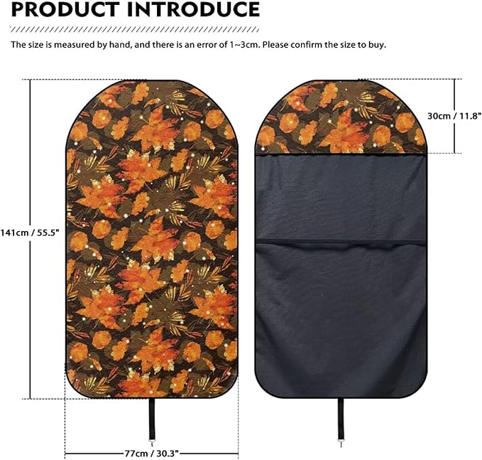 Yewattles Retro Maple Leaf Universal Waterproof Seat Cover