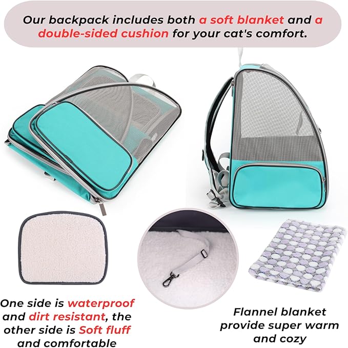 LOLLIMEOW Pet Carrier Backpack for Dogs and Cats