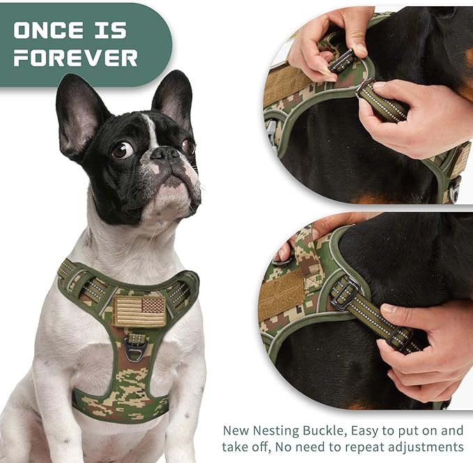 BUMBIN Tactical Dog Harness for Medium Dogs No Pull
