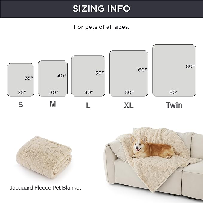 Bedsure Dog Blanket for Large Dogs Washable 300GSM Coral 60x80IN