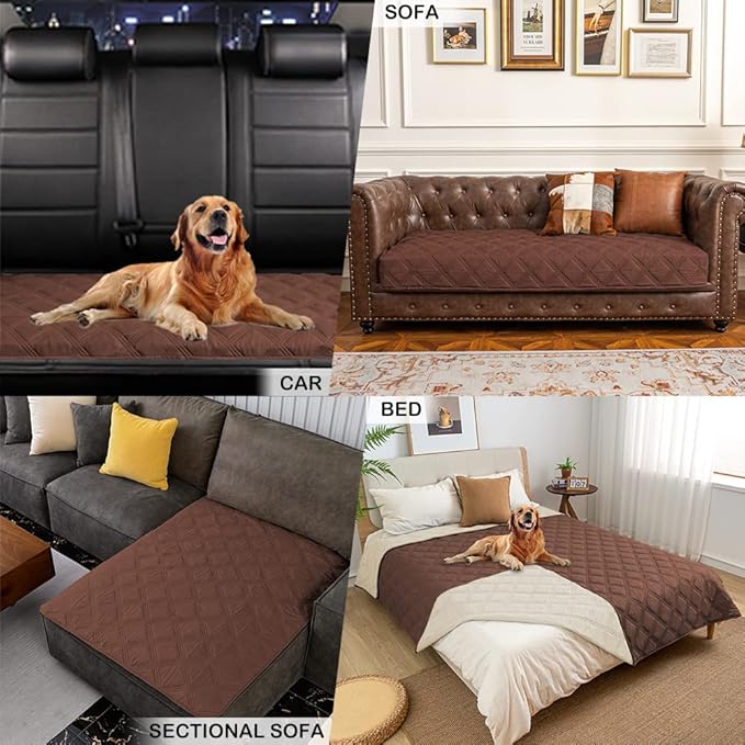 SUNNYTEX Waterproof & Reversible Dog Bed Cover Pet Blanket Sofa 68x82 Inch 1)