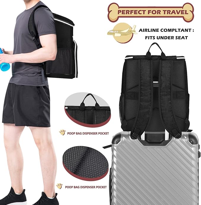 BAGLHER丨Dog Travel Bag Backpack 2 Silicone 2 Food