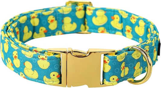 Maca Bates Cute Duck Green Dog Collar