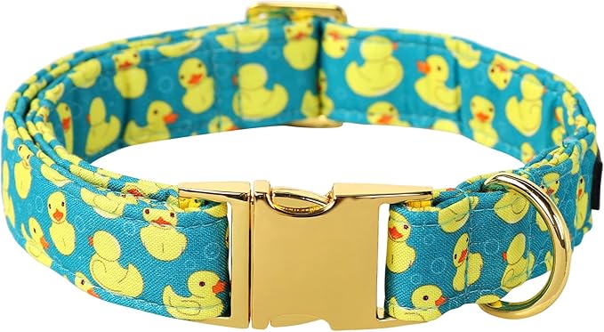 Maca Bates Cute Duck Green Dog Collar