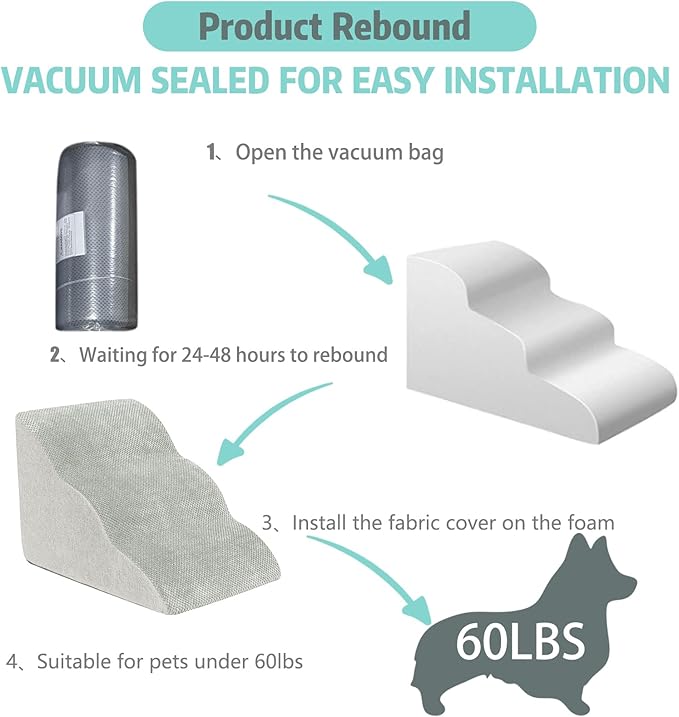 Dog Stairs for Small Dogs 3 Tiers