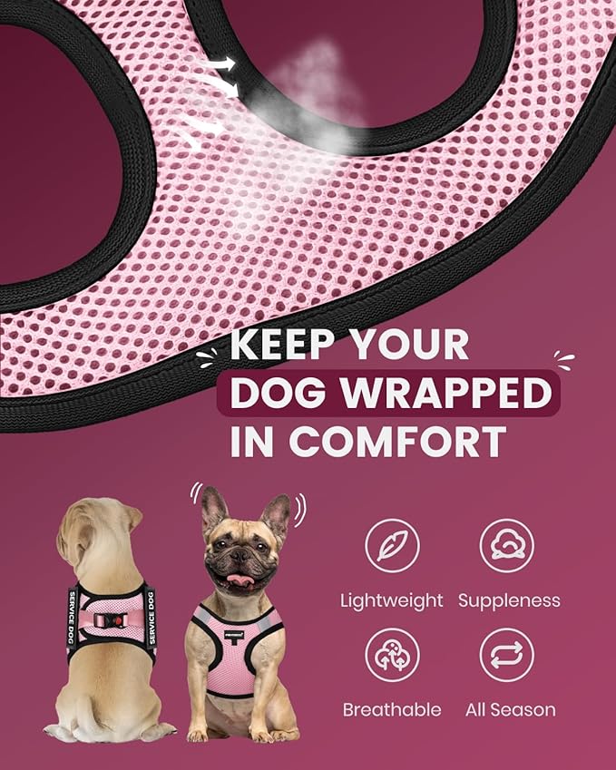 FAYOGOO Service Dog Vest for Small Breed 6PCS Removable