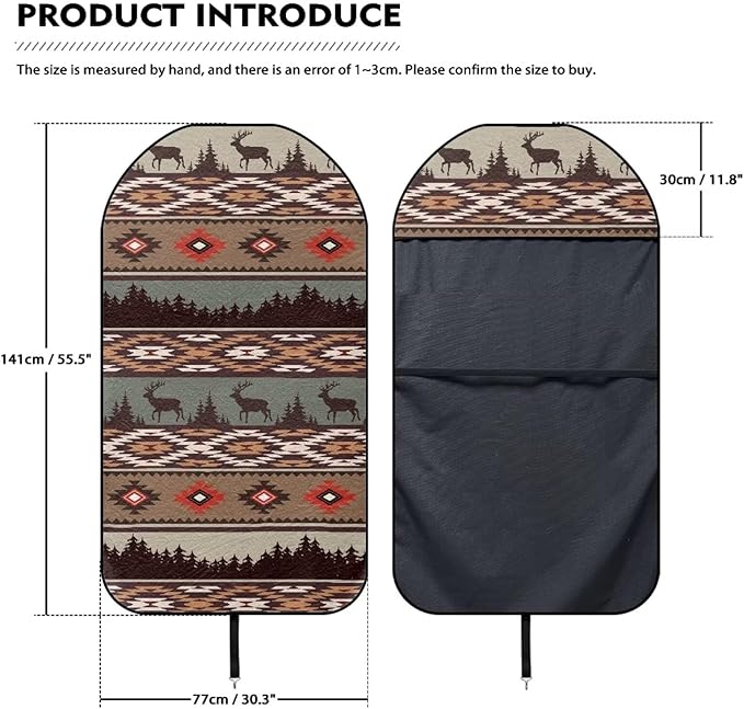 Bohemia Vintage Sweatproof Towel Car Front Seat Cover Non-Slip Bucket Seat Protector Easy to Install from Sweat