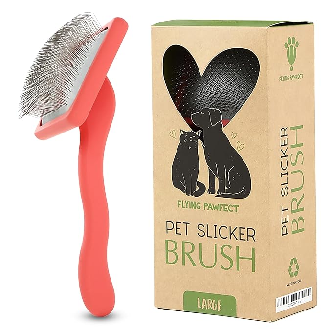 Pet Slicker Brush With Soft Massage Grooming Stainless Steel Pins