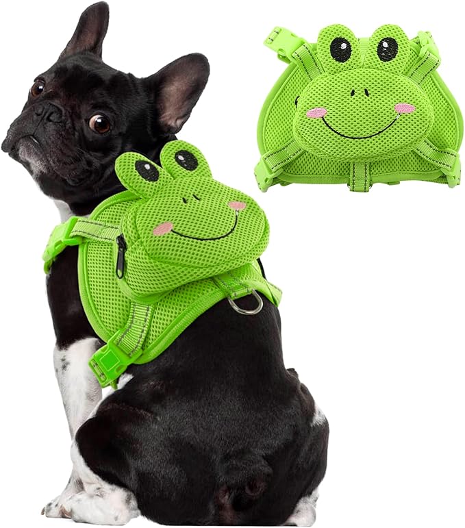 Dog Harness Backpack Cute Doggie Backpack Carrier for Small Medium Dogs