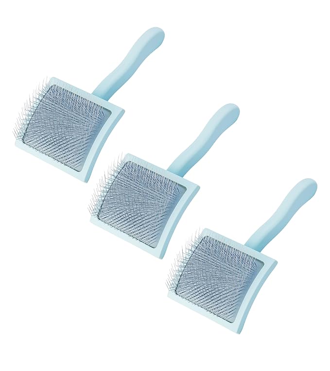 Pet Slicker Brush With Soft Massage Grooming Stainless Steel Pins