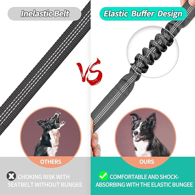 BAAPET Dog Seatbelt Leash for Cars 2-Packs Pet