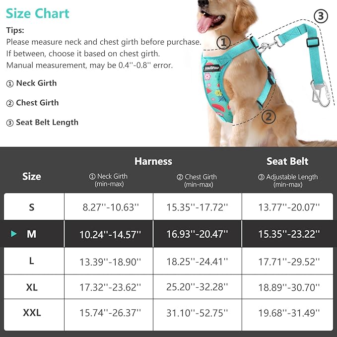 Dog Vehicle Safety Vest Harness