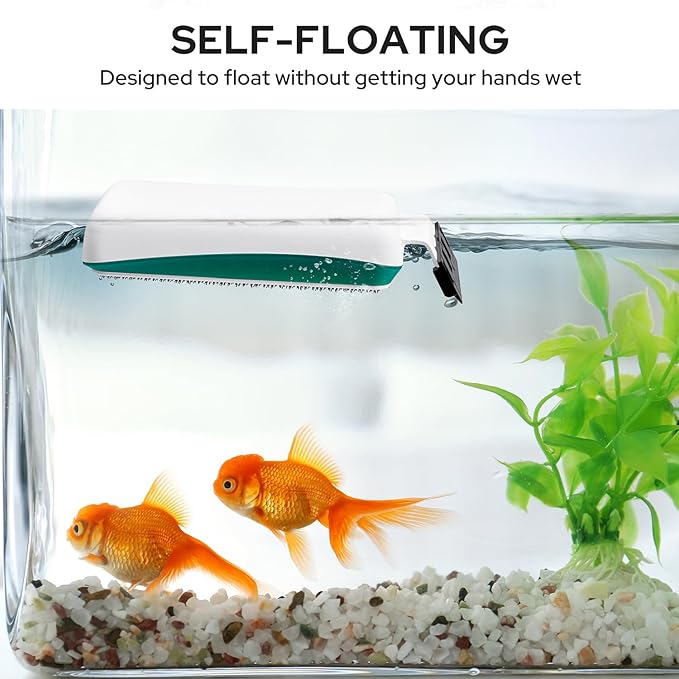 KEDSUM Magnetic Aquarium Glass Cleaner Aquariums,2 in 1 Floating 2 Blades