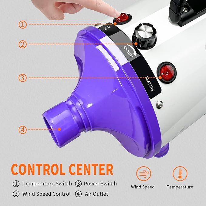 Pet Grooming Dryer with Adjustable Speed for Dogs
