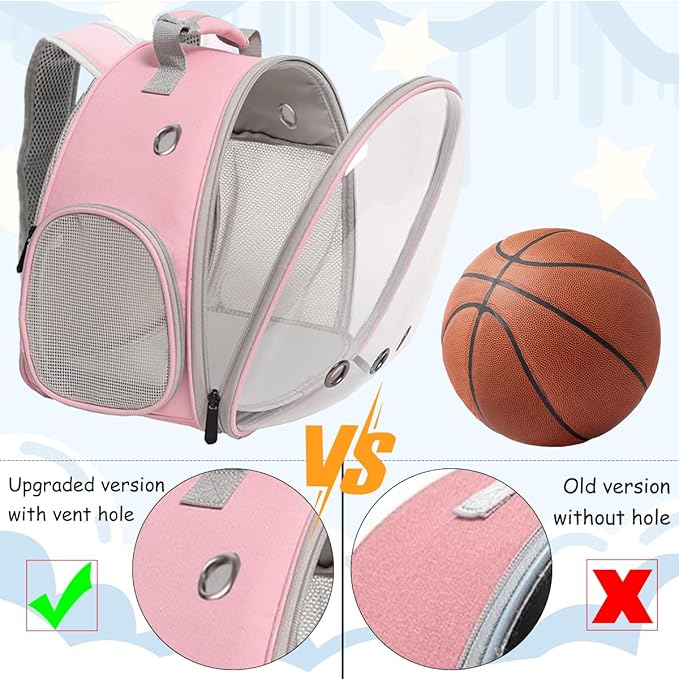 Guinea Pig Backpack, Space Capsule Bubble Window Small Animal Backpack for Guinea Pig, Bird Bunny Rabbit