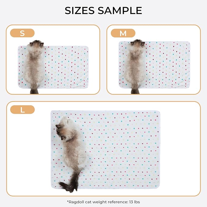1 Pack 3 Blankets Super Soft Cute Dot Pattern Pet Blanket Flannel Throw for Dog Puppy Cat Dot (Large(41x31)