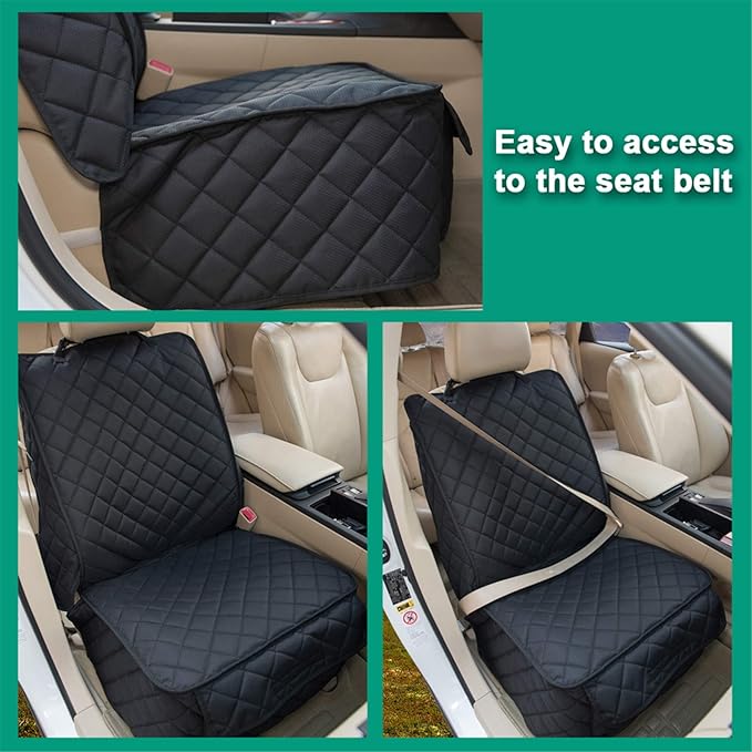 Waterproof Front Seat Cover Dog Car Seat Covers Nonslip and Full Protection with Side Flaps Fits Most Cars