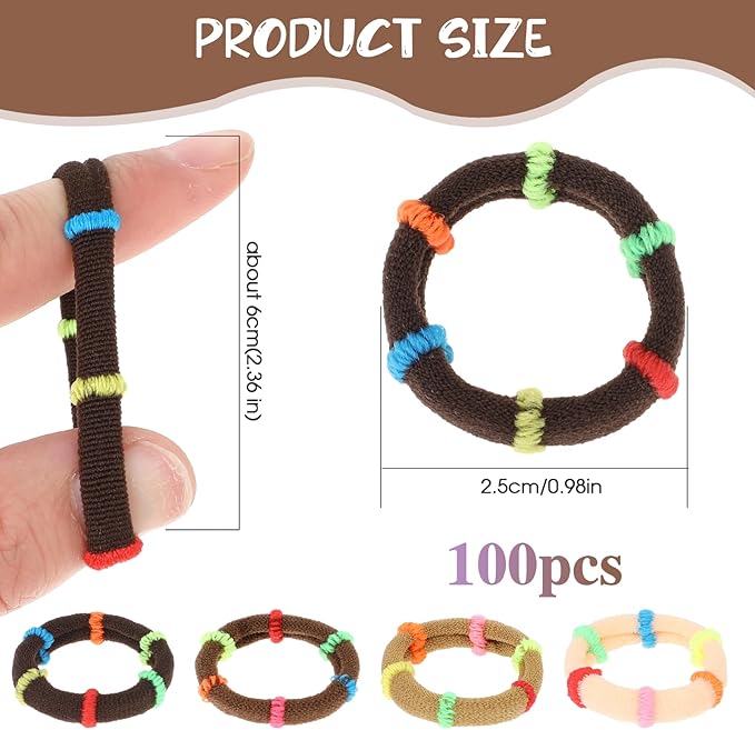 100 PCS Dog Hair Bands, Colorful Rubber Bands for Pet Puppy Stretchy Hair Ties Super Stretch Nylon Seamless Dog Hair Bows Puppy Elastics Ties Pony Tail Holders Hair Accessories for Small Yorkie Dog