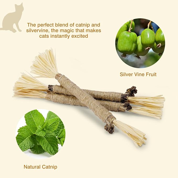 8 Pack Silvervine Sticks for Cats (8 Sticks)