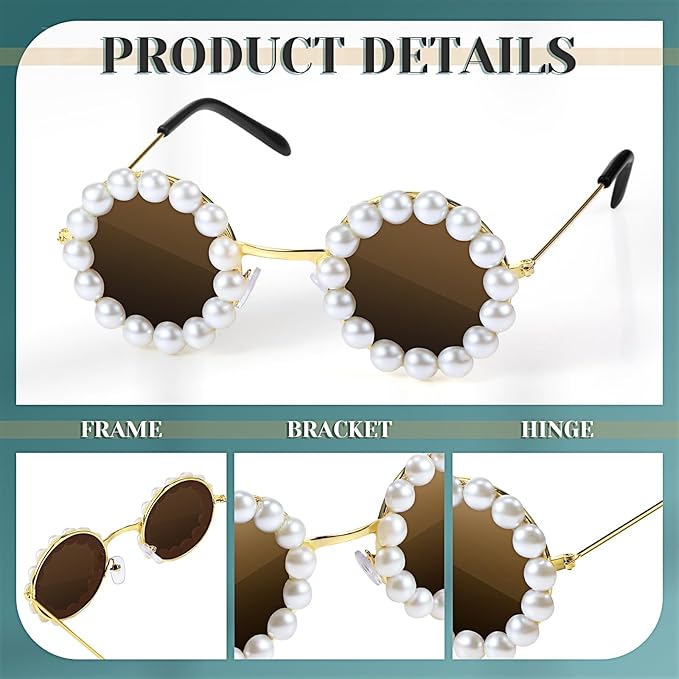 Dog Sunglasses Retro Pet Glasses Doll Glasses Classic Round Dog Glasses Metal Cat Puppy Eye Wear Hippie Costumes for Cats and Dogs