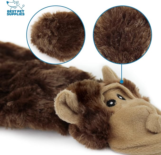 Best Pet Supplies 2-in-1 Stuffless Squeaky Dog Toys with Soft