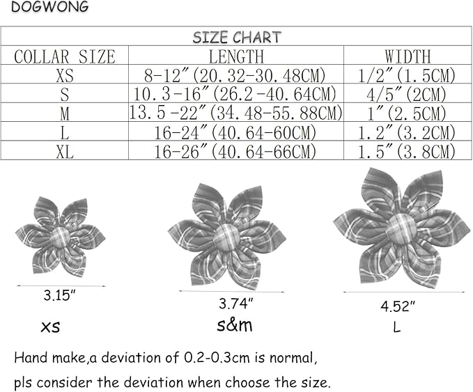 DOGWONG Fall Dog Collar with Bowtie