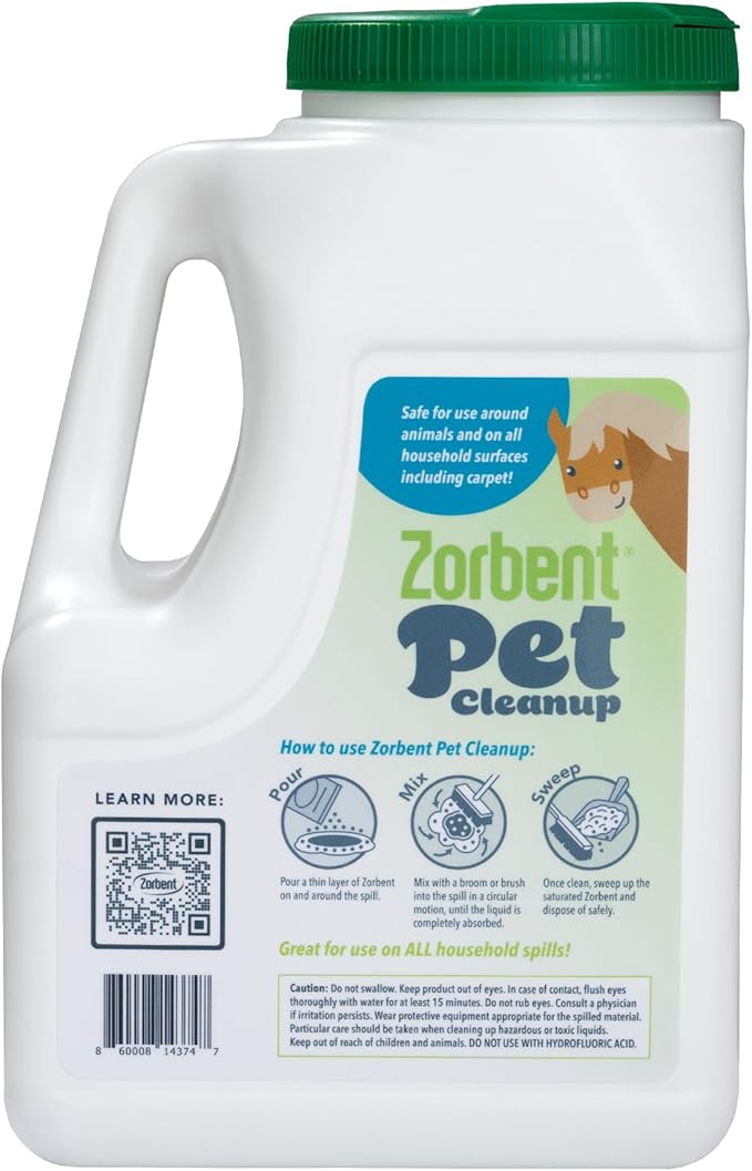 Pet Cleanup – Industrial-Grade Pet Mess Cleaner Tackles the Grossest Pet Messes in Seconds. Each Jug Absorbs up to 1 Gallon in Liquid Making Cleanup a Snap. Just Pour 5 qt