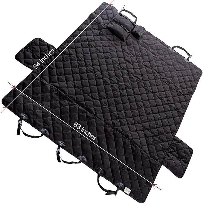 XXL Extra Wide (63”) & Extra Long (94”) with Floor Coverage Dog Seat Cover for Trucks