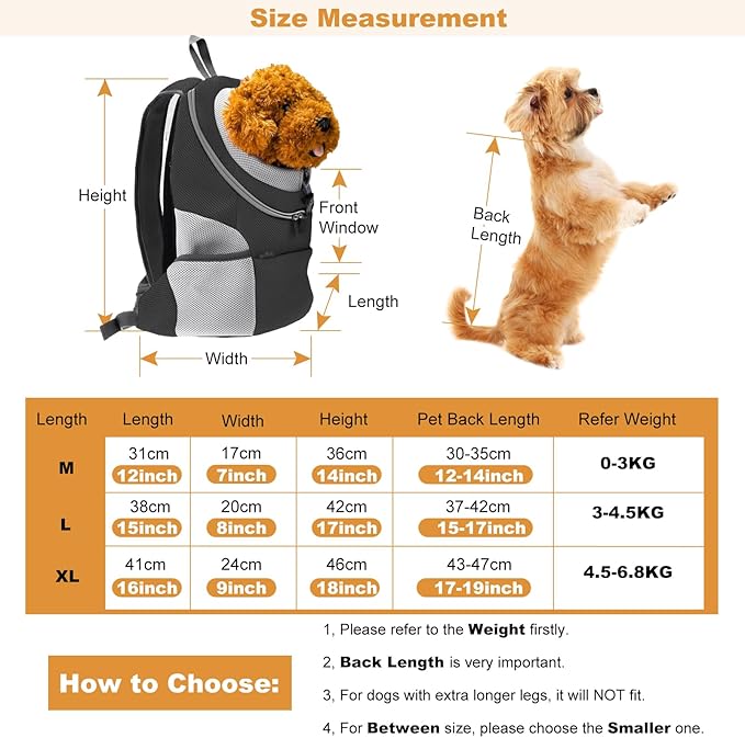 Dog Backpack Carrier Cat Carrier Pet Travel Carriers