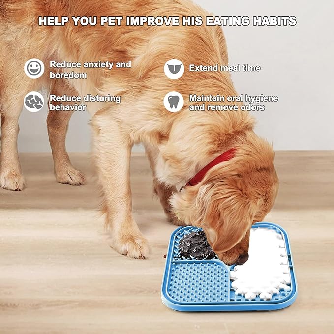 Licking Mat for Dogs & Cats 2 Pack (9.9'' × 6'')