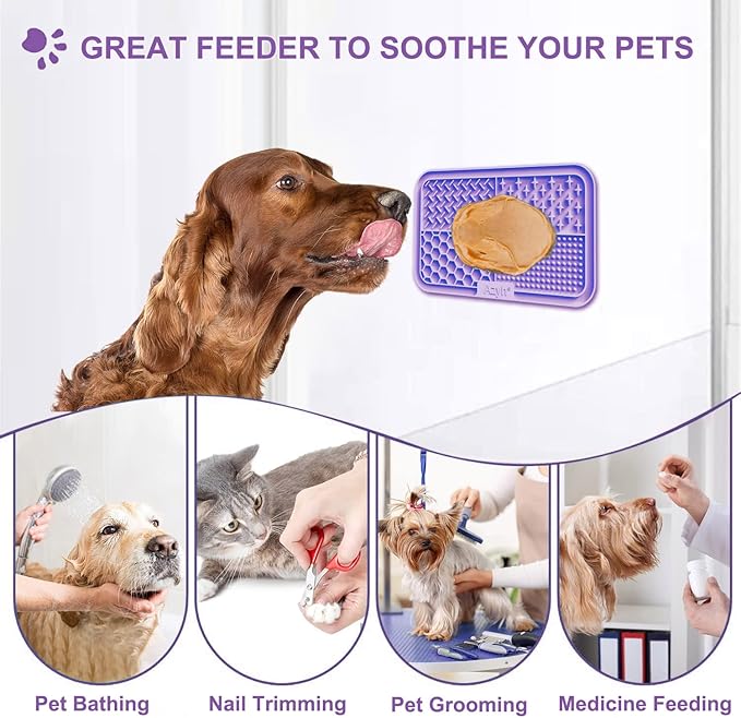 Licking Mat for Dogs & Cats 2 Pack (9.9'' × 6'')