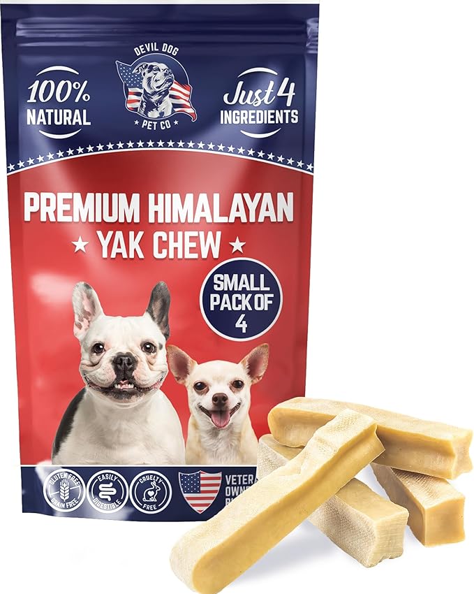 Devil Dog Pet Co. Himalayan Yak Chews – Small 4 Pack 100% Natural