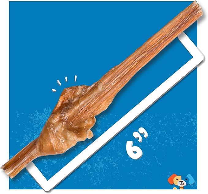 Jack&Pup Bully Sticks for Small Dogs 6 Inch (30 Pack) 6” Long (30 Pack)