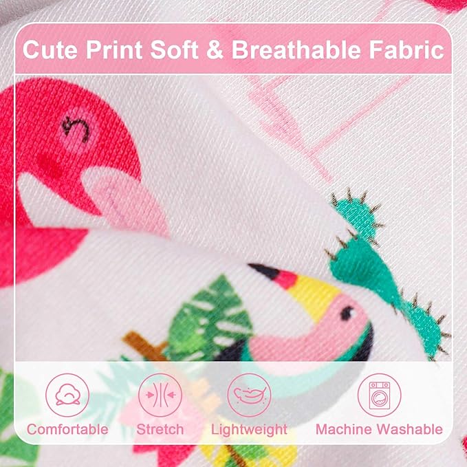 Dog Pajamas Pjs Spring Summer Dog Clothes for Small Dogs Girl Boy Soft Stretchy Puppy Clothes Onesie Cat Pet Jammies Outfit (Flamingo