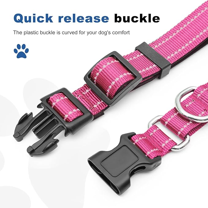 Reflective Martingale Dog Collars. Dog Collar with Quick