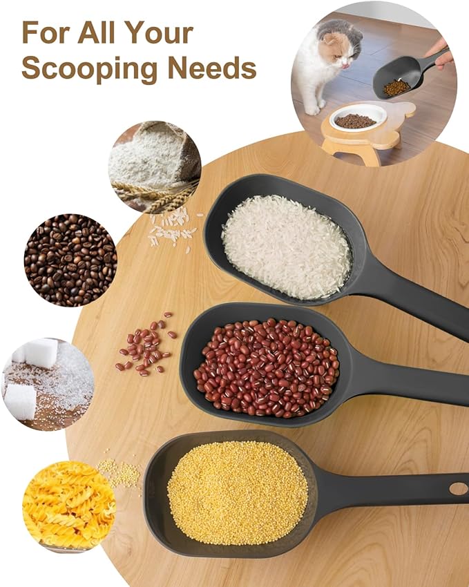 3 Pack Dog Food Scoop Set 1 Cup