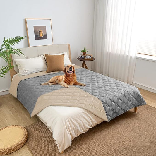 SUNNYTEX Waterproof & Reversible Dog Bed Cover Sofa Pets(82 * 82“)