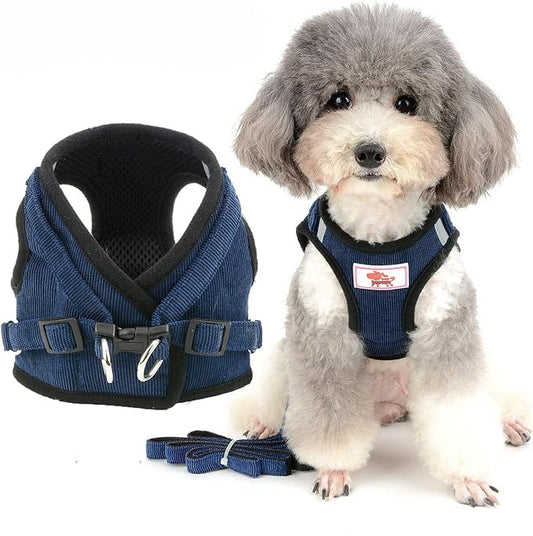 Zunea Small Dog Harness and Leash Set No