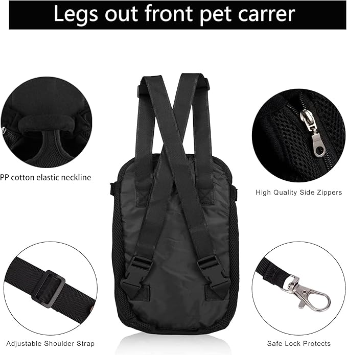 Pet Carrier Backpack M(4-8lb), Black