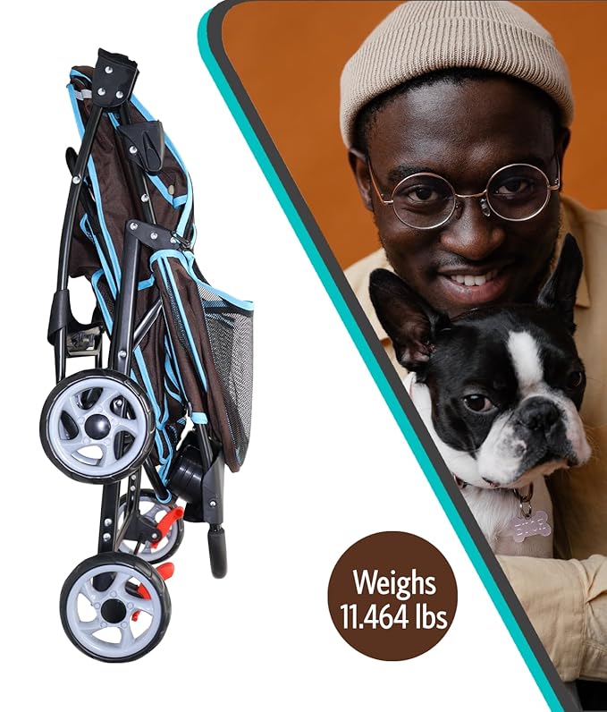 AmorosO 4 Wheels Pet Convenient Stroller