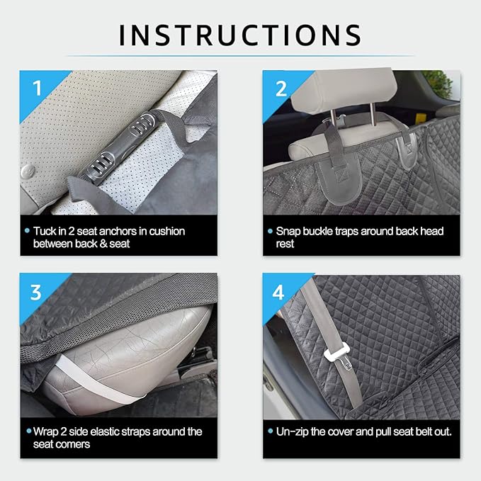 Vailge Bench Dog Seat Cover for Back Seat 100% Waterproof