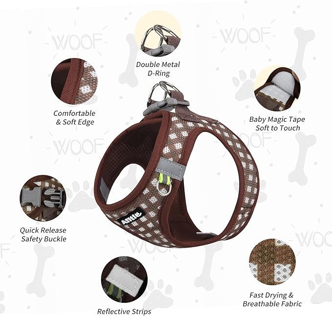 AIITLE Easy Walk Dog Vest Harness and Leash Set