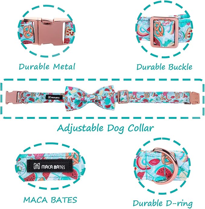 Maca Bates Summer Dog Collar with Fruit Icecream