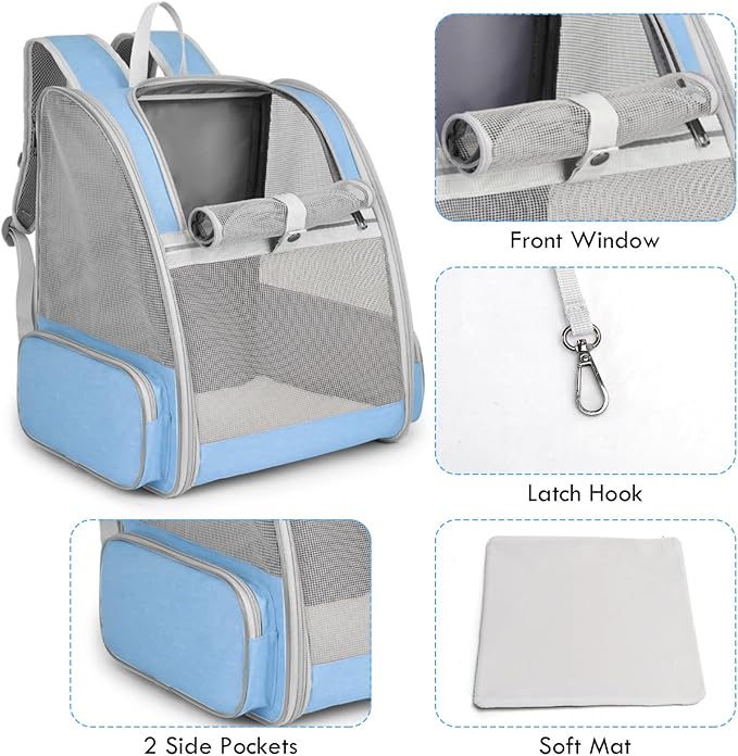Cat Backpack Carrier 15lbs, Ventilated
