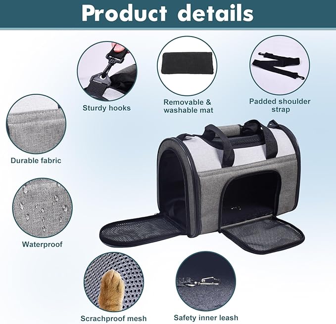 JESPET Soft-Sided Kennel Pet Carrier for Small Dogs